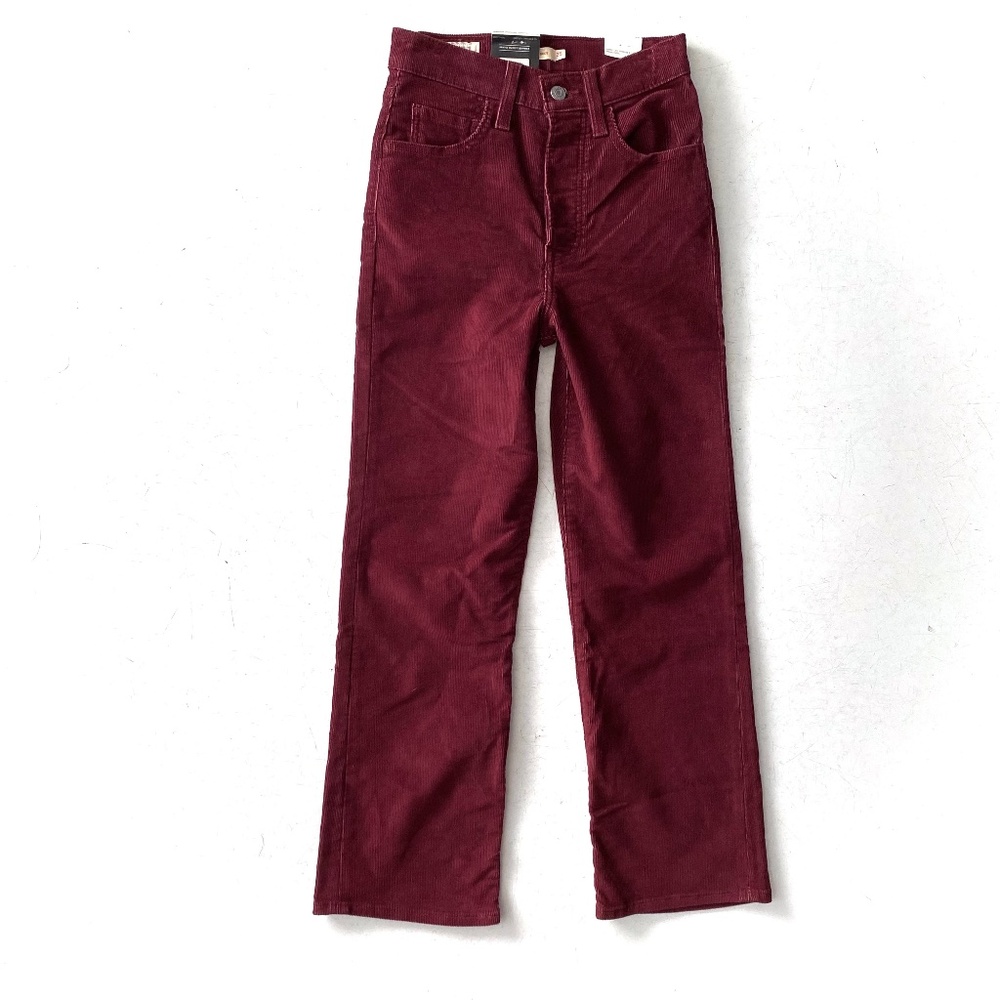 Levis Premium Nwt Corduroy Ribcage Cropped Bootcut Tawny Port A19670006 Pants 25